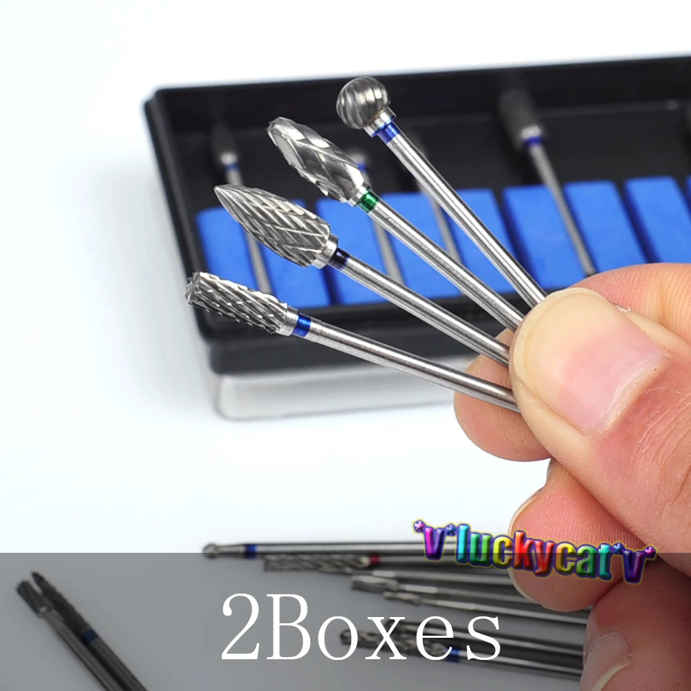 Kopen 20 Pcs 2 BoxDental Burs Boren Nitraat Tungsten Staal Materiaal 2.35mm   Dental Lab Titanium Nitraat Carbide Burs