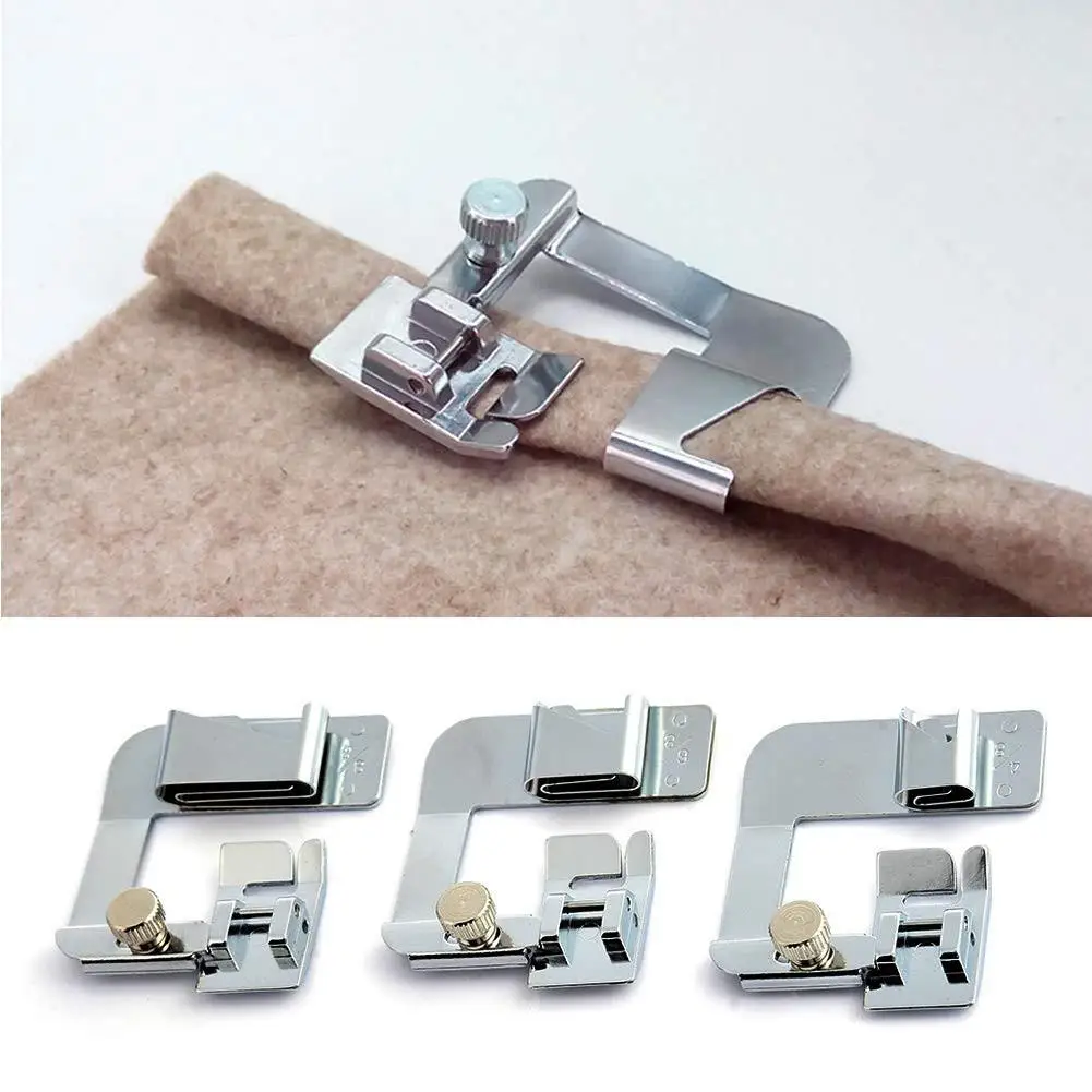 3PCS Sewing Edging Crimping Foot Household Crimping Presser Foot Electric Sewing Machine