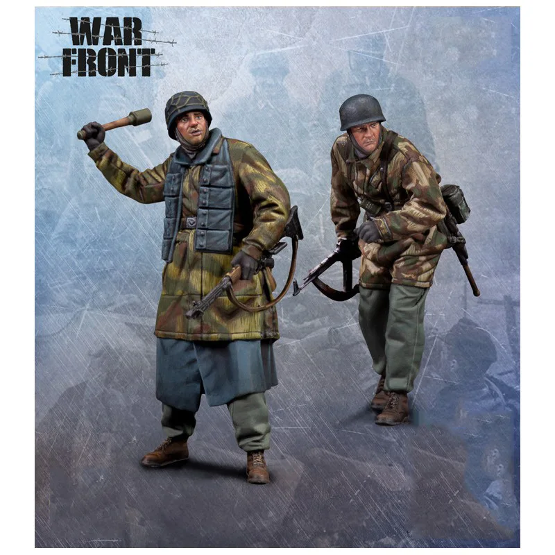 

1/35 ancient man soldier winter include 2 Resin figure Model kits Miniature gk Unassembly Unpainted