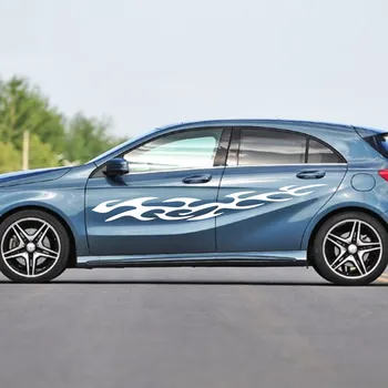 

Car Flames Racing Hot Fire 78'' Door Decals for A class vinyl Motor Side stickers ZC543