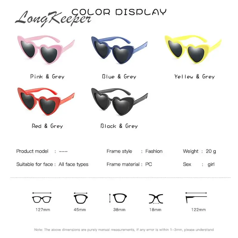 LongKeeper TR90 Поляризационные детские солнцезащитные очки кошачий глаз в форме