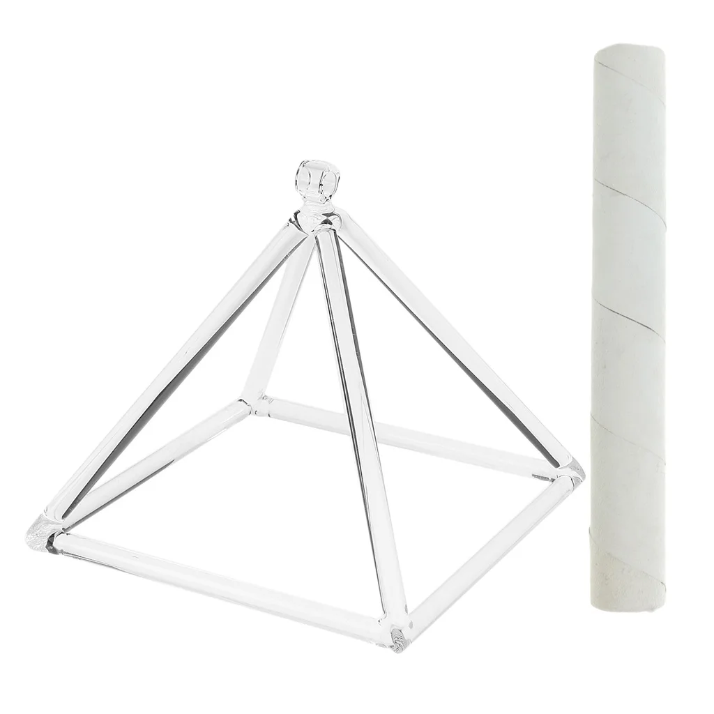 

Root Quartz Crystal Singing Pyramid C Note Excellent Design 8''+Suede Mallet