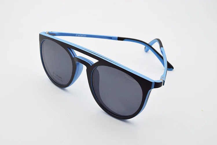 Полный рамки двойной мосты Титан очки с магнитом клип солнцезащитные очки для женщин Близорукость функциональные очки поляризационные