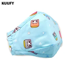 Дети хлопок маска+ 22 шт. фильтр Анти-пыль угольный фильтр рот-муфельные гриппа лицо для верховой езды Pm2.5 маски