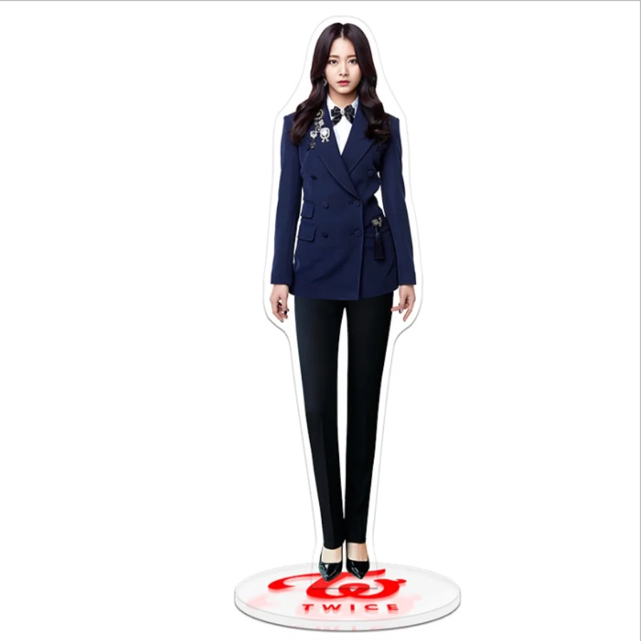 Kpop Twcie Members Uniform Acrylic Figure Doll Nayeon Sana Standing Action Table Decor Once - Цвет: TZUYU