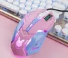 OW мышь дышащая светодиодная подсветка игровая мышь D. VA Mercy Проводная USB компьютерная мышь 3 вида цветов PC& Mac E-sports геймеры Прямая поставка - Цвет: Pink