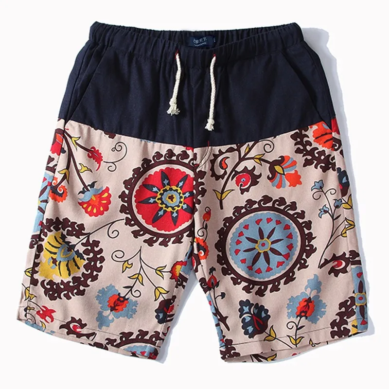 Летние льняные шорты 2xl-7xl 8xl Плюс Размер хлопчатобумажные шорты оверсайз Европейский мужской хип-хоп Короткие свободные брюки хип-хоп мужчины