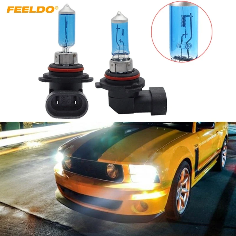 FEELDO 10Pcs White 9006 HB4 12V 55W/100W Car Headlights Lamp Light Source Parking 5000K #AM2139 | Автомобили и мотоциклы