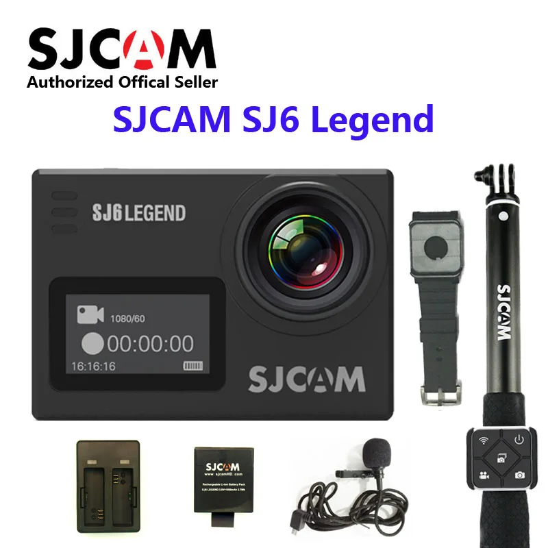 SJCAM SJ6 Legend 2' сенсорный экран дистанционный экшн-шлем Спортивная DV камера водостойкая 4 к NTK96660 16MP RAW с фронтальным экраном