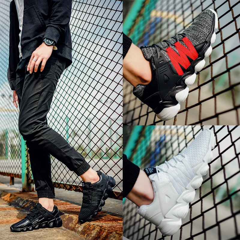 

2017 summer new stretch fabric sport men Shoes Lace Up jogging Trainers Breathable sneakers male lace up basketball Shoes