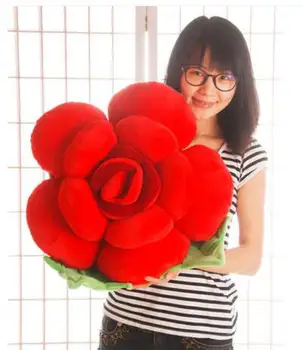 

lovely rose plush stuffed pillow back cushion sofa bed throw pillow wedding gift