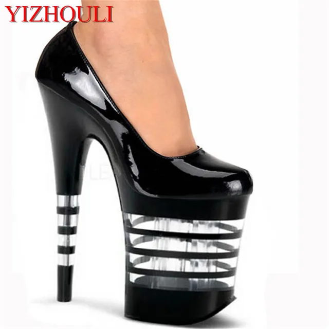 Platformy 20cm Ultra High Heels Pump Shoes Closed Toe 8 Inch High Heeled Shoesy Clear Sole Dress Shoes Platformy 20cm Ultra High Heels Pump Shoes Closed Toe 8 Inch High Heeled Shoesy Clear Sole Dress Shoes