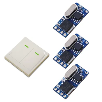 

Wireless Remote Switch DC3.5v 3.7v 5v 6v 7.4v 8.4v 9v 12v RF Remote Control Switch Micro Relay 3 Receivers + 1 Transmitter
