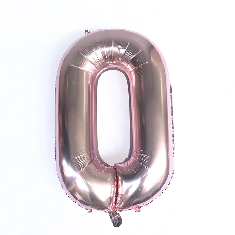 40 дюймов, номер 0 и 1, воздушный шар из алюминиевой пленки, 8 цветов, воздушный шар с гелием для детского дня рождения, вечеринки, свадьбы, Декор, воздушный шар - Цвет: rose gold