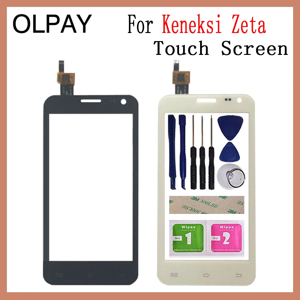 OLPAY 4,5 '' сенсорный датчик для Keneksi Zeta/Zeta 2 сенсорный экран Переднее стекло инструменты клей и салфетки