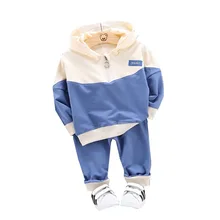 Autumn Baby Kids Motion Suit Children Hooded Long Sleeve Pants 2 Pcs/sets Boys Girls Toddler Cotton Clothing Infant Tracksuits dbm8181 dave bella autumn infant toddler baby girls fashion lovely clothes kids long sleeve clothing sets children 2 pcs suit