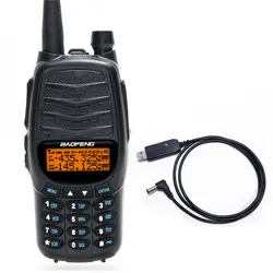 Baofeng UV-X9 8 Вт мощный Тройной 8 Вт/4 Вт/1 Вт двойной PTT VHF/UHF Dual группа Портативный Радио Walkie Talkie + USB Зарядное устройство кабель