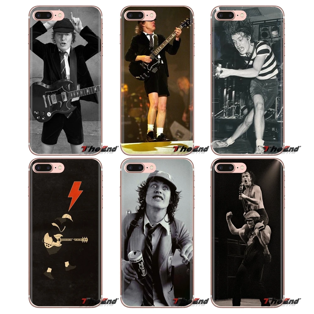 For LG Spirit Motorola Moto X4 E4 E5 G5 G5S G6 Z Z2 Z3 G2 G3 C Play Plus Mini Silicone Cover AC DC Malcolm Angus Young Bon Scott |