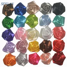 100 шт/партия 40 цветов U pick 1,6 дюймов миниатюрный свернутый Атлас тканевая Роза бутик розетка бутоны DIY ремесло аксессуары для волос TH06