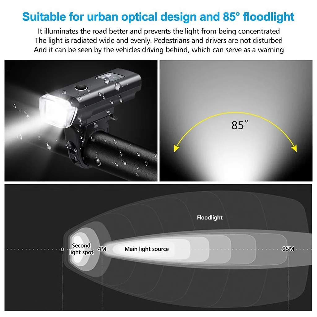 Flash Deal Bicycle Light LED Bicycle Light Set Intelligent Sensor Front Lights Bike Lamp waterproof  2019 New USB Bike Light XYT04FA 7