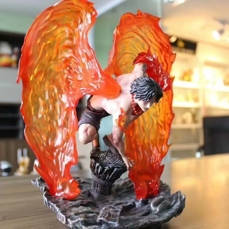 

Anime 28CM One Piece Portgas D Ace Last Sleep Fire Punch ACE PVC Figure Collectible Model Toy