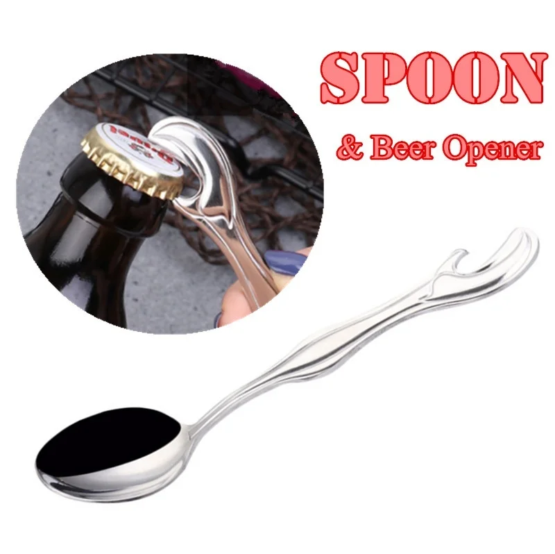 

1 Pc Spoon Bottle Opener Bar Club Home Kitchen Decoration Beer Bottle Openers Vintage Metal Craft