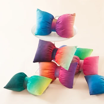 

Fashion decorative pillows Colorful Bowknot shape creative throw pillows office Nap pillow shafa wedding cushions home decor