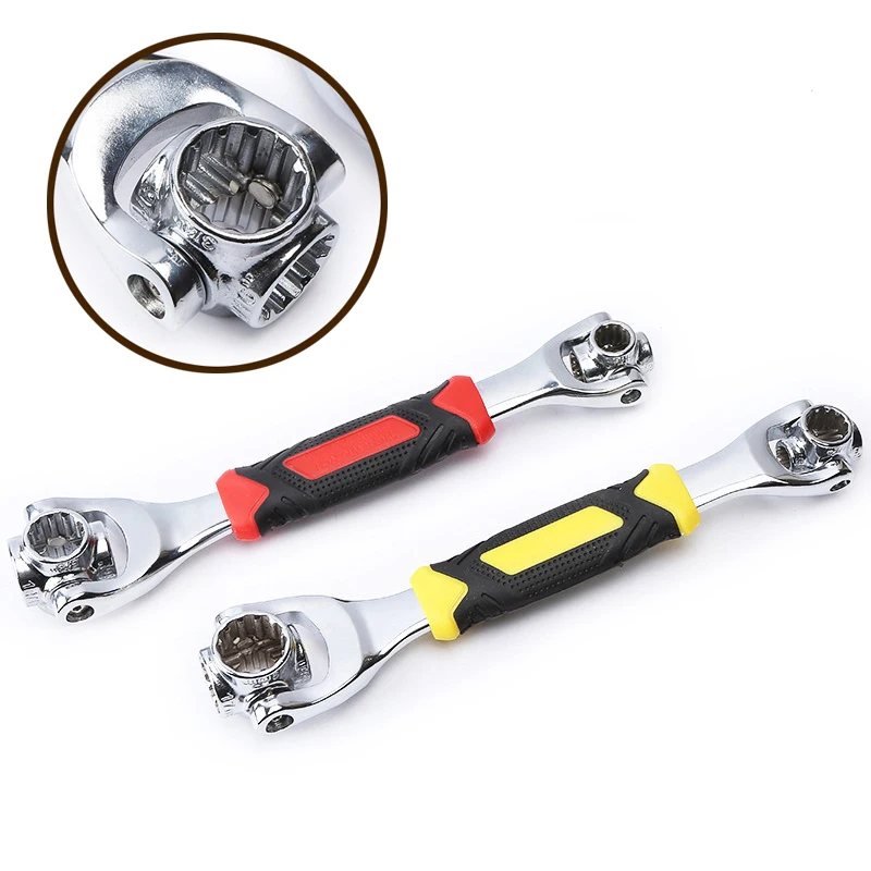 

Jewii 48 in 1 Wrench Multitul Spanner Socket Works with Spline Bolts Torx 25cm Universal Furniture Car Repair Tools
