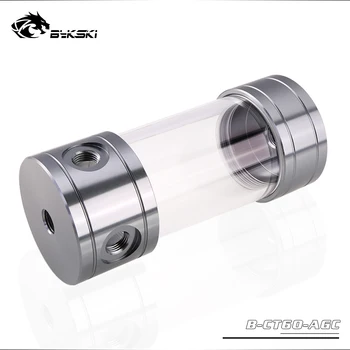 

Bykski Computer Water Cooling Cylindrical Reservoir ,150mm Grey Water Tank,50mm/60mm Diameter,Aluminum And Acrylic,B-CT50/60-AL