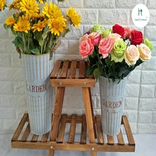 Луи моды полки для растений Ретро железное ведро сухой в цветочек, кантри украшения сада гостиной