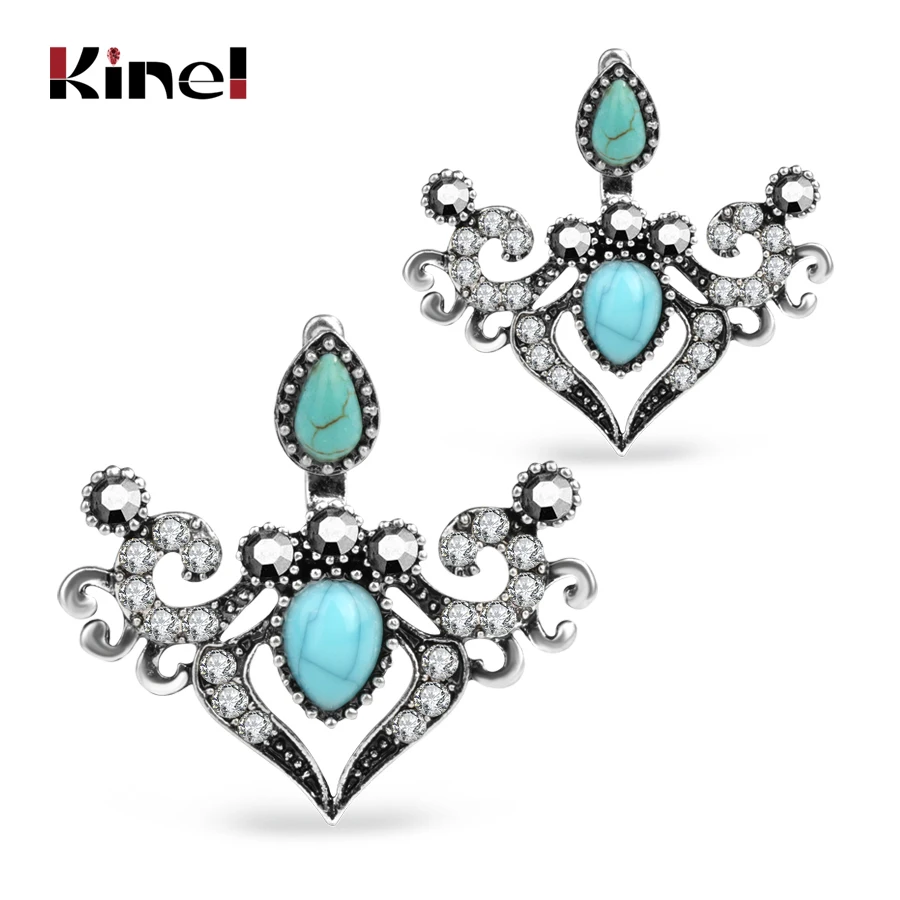 Винтажные серьги Kinel для женщин антикварные двусторонние гвоздики турецкие