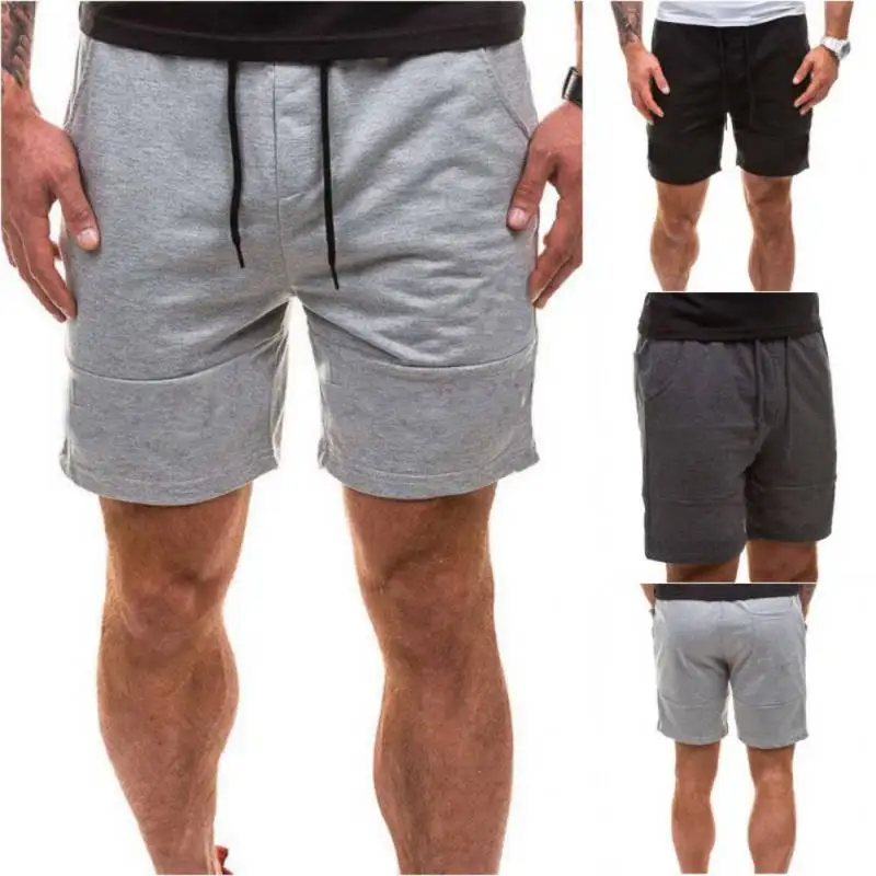 Однотонные мужские шорты больших размеров летние мужские шорты для фитнеса свободные эластичные мужские шорты брендовая мужская одежда