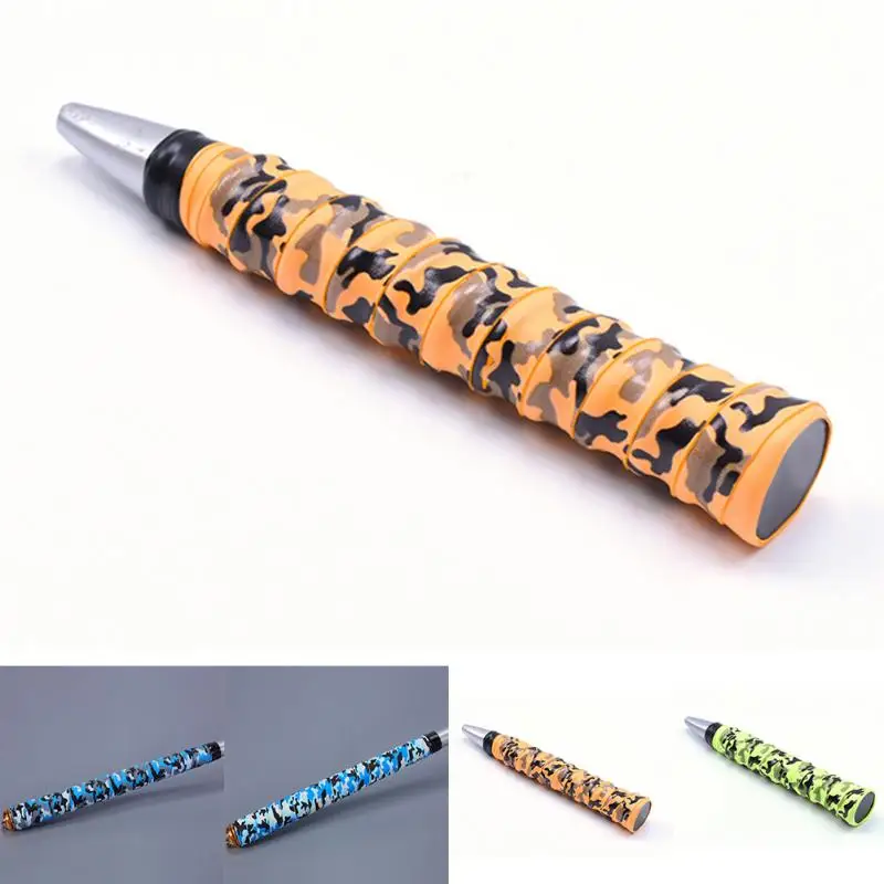 

Racket Grip Handle Wrapping Anti-slip Glue Perforated Adhesive Tape Camouflage Tennis Over Badminton Accessory 4 Colors