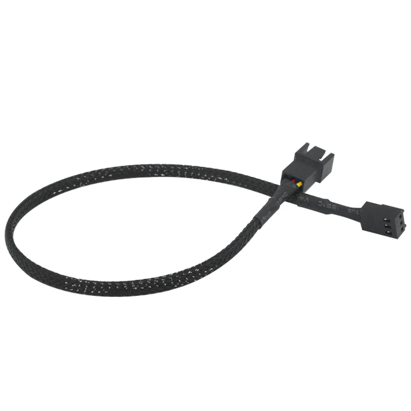 

Computer CPU fan chassis fan 3PIN power extension cable 30CM 3 pin adapter cable black