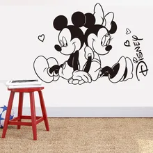 Пользовательское имя DIY виниловый мультяшный Микки Арт Декор детской комнаты диван для гостиной Декор для спальни наклейки на стену D94