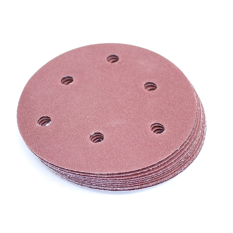 10pcs 5 inches 6 holes sand paper 3