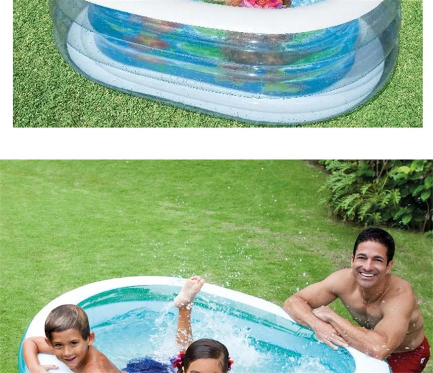Домашнее использование большой размер надувной квадратный плавательный бассейн сохранение тепла детский бассейн для детской площадки Bebe Zwembad A198