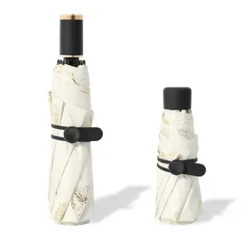 

50 Fold Small Fresh Lady Cat Lovely Korean Edition Pocket Umbrella Parasol Umbrella Folding Purpose For Sun Protection And Rain