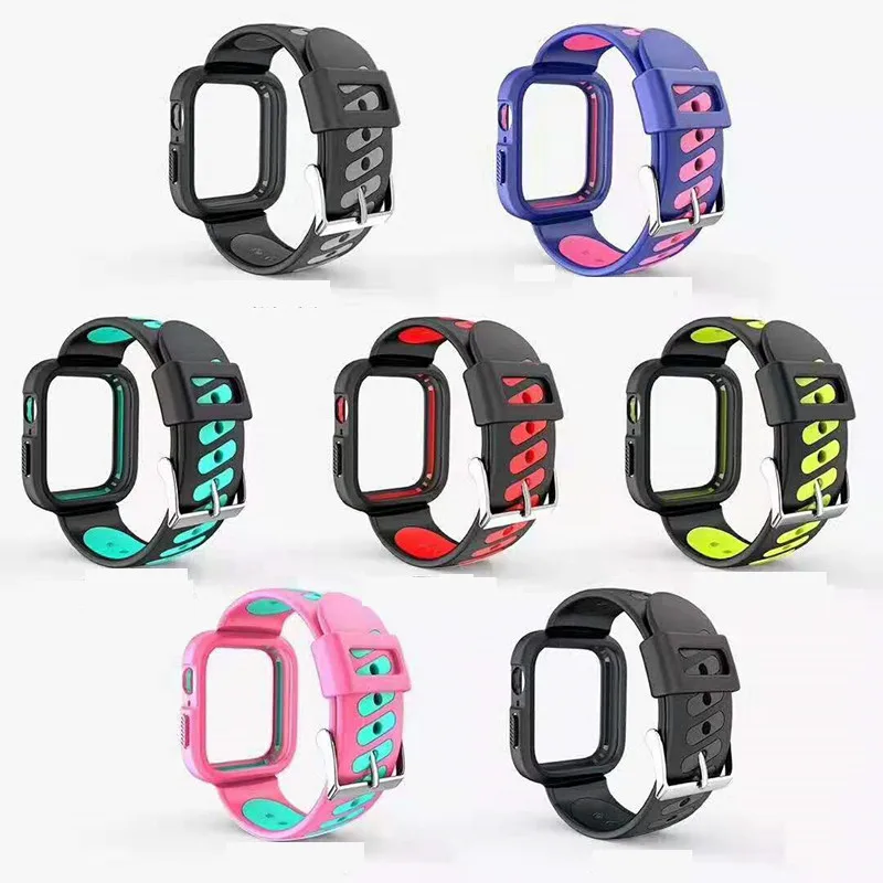 

New Silicone One Strap For Apple Watch Band 44mm 40mm Replace Breathable Wrist Band For iwatchband 4 3 2 1 Sports band 38mm 42mm