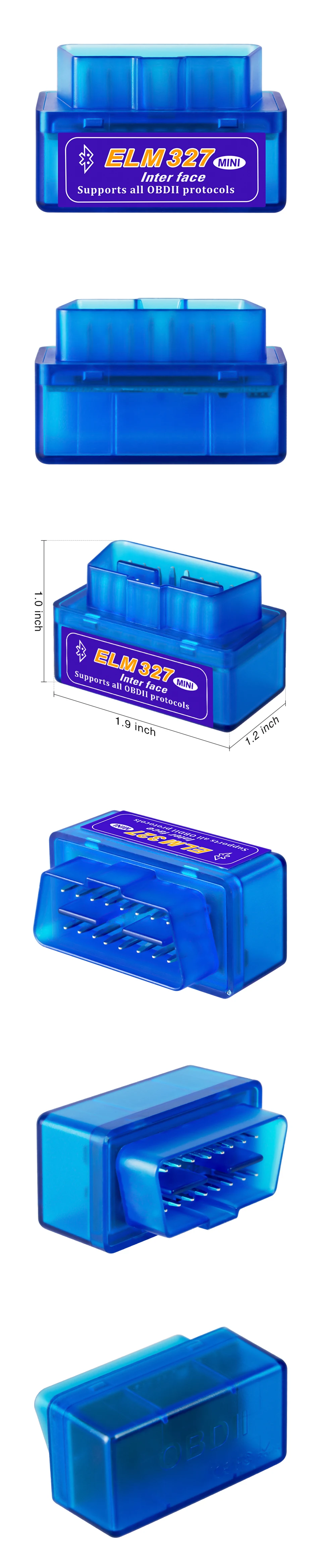 Чип PIC18F25k80 Супер Мини OBD2 ELM327 V1.5 Bluetooth диагностический инструмент v 1,5 obd2elm 327 работает на Android Крутящий момент PIC код ридер