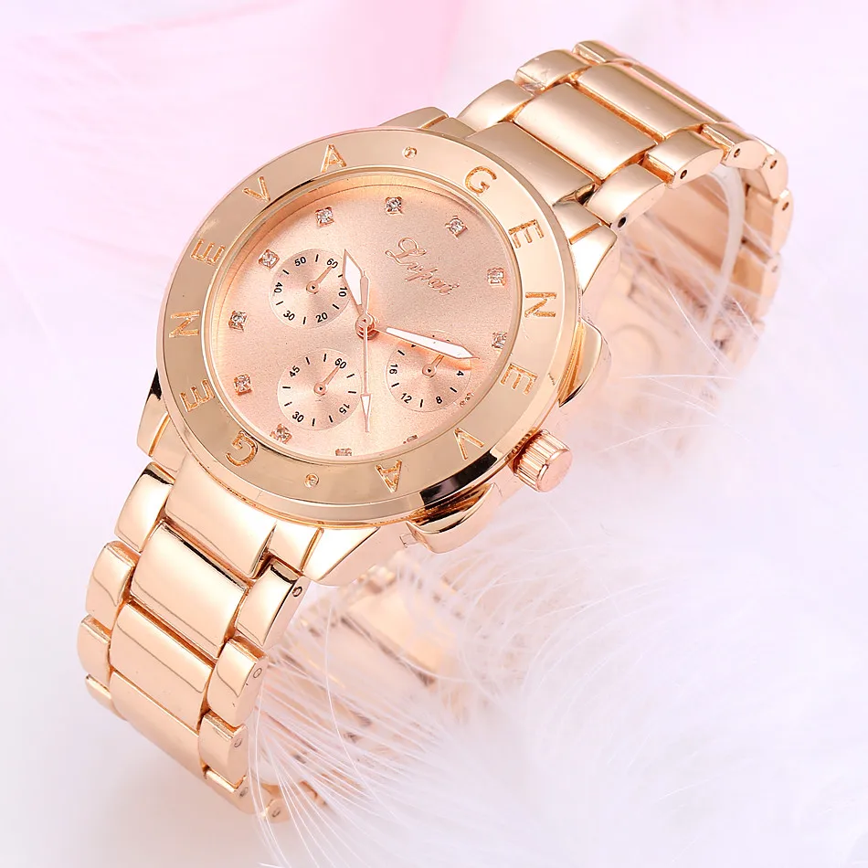

Luxury Style Women's Watches High Quality Disc Ladies Quartz Wristwatch Shining Glod Strap Clock Casual Dress Reloj Mujer@50