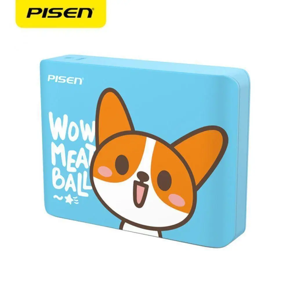 Pisen дополнительный аккумулятор 10000 мАч портативный внешний аккумулятор зарядное устройство милый Светодиодный источник питания для Xiaomi iPhone huawei