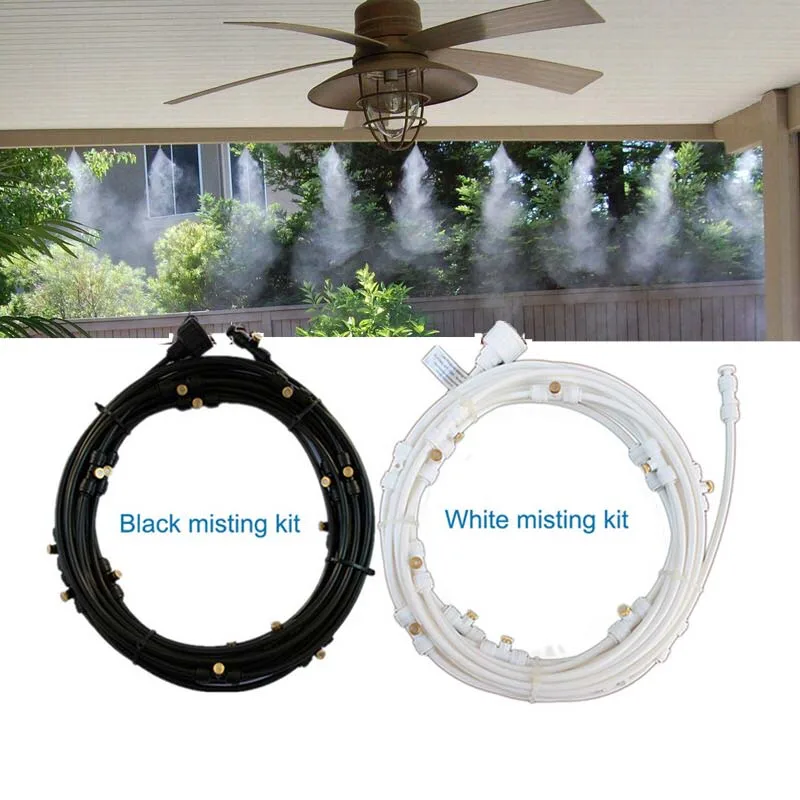 

6M-18M mist System Outdoor Misting Cooling System Kit for Greenhouse Garden Patio Waterring Irrigation