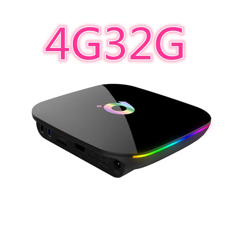 Горячая Q plus Android tv box 8,1 9. 0 OS USB3.0 wifi 4G32G 64G H6 четырехъядерный Cortex-A53 HD mi 2,0 6K VS X96 mi ni mi BOX - Цвет: 4G32G