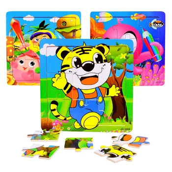 

Many Kids of 9 Pieces of Wooden Jigsaw Creative Puzzle for Children Birthday Gifts Have Good Quality and Free Shipping