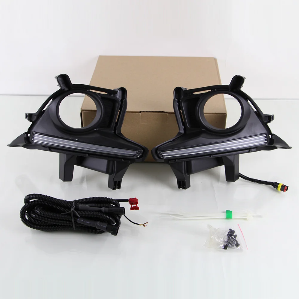 

Car DRL kit for Toyota Highlander 2015 2016 guide light style Daytime Running Light daylight for car led drl light 12V