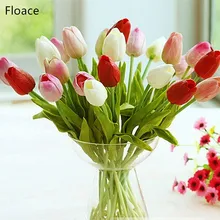 31PCS LOT PU Tulips Artificial Flowers Real touch artificial para decora mini tulip for Home Wedding