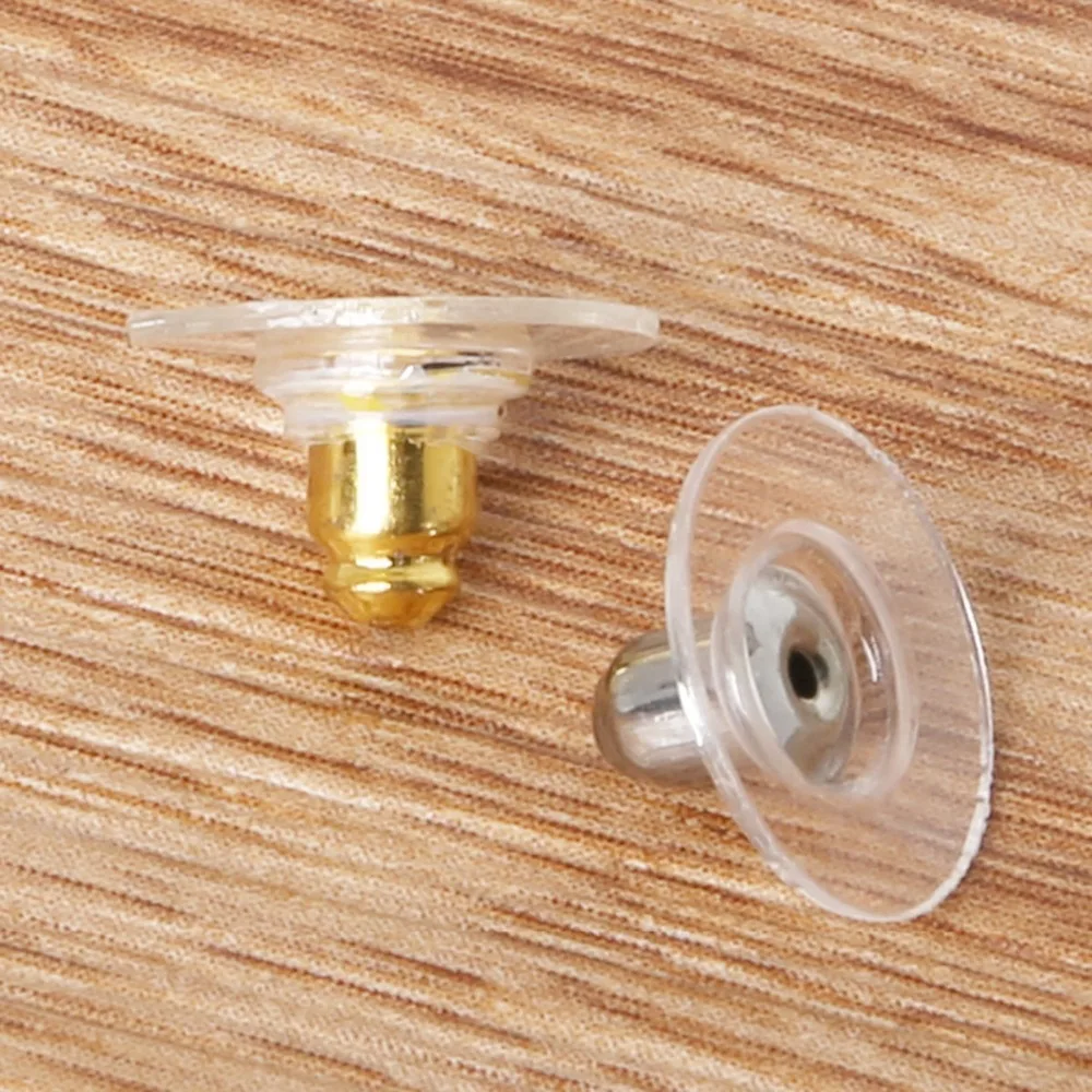

Plastic Earring Back Stoppers 50pcs 7*11mm Earring Stud Hook Crafts Jewelry Findings Parts for DIY Fashion Ear rings Danglers