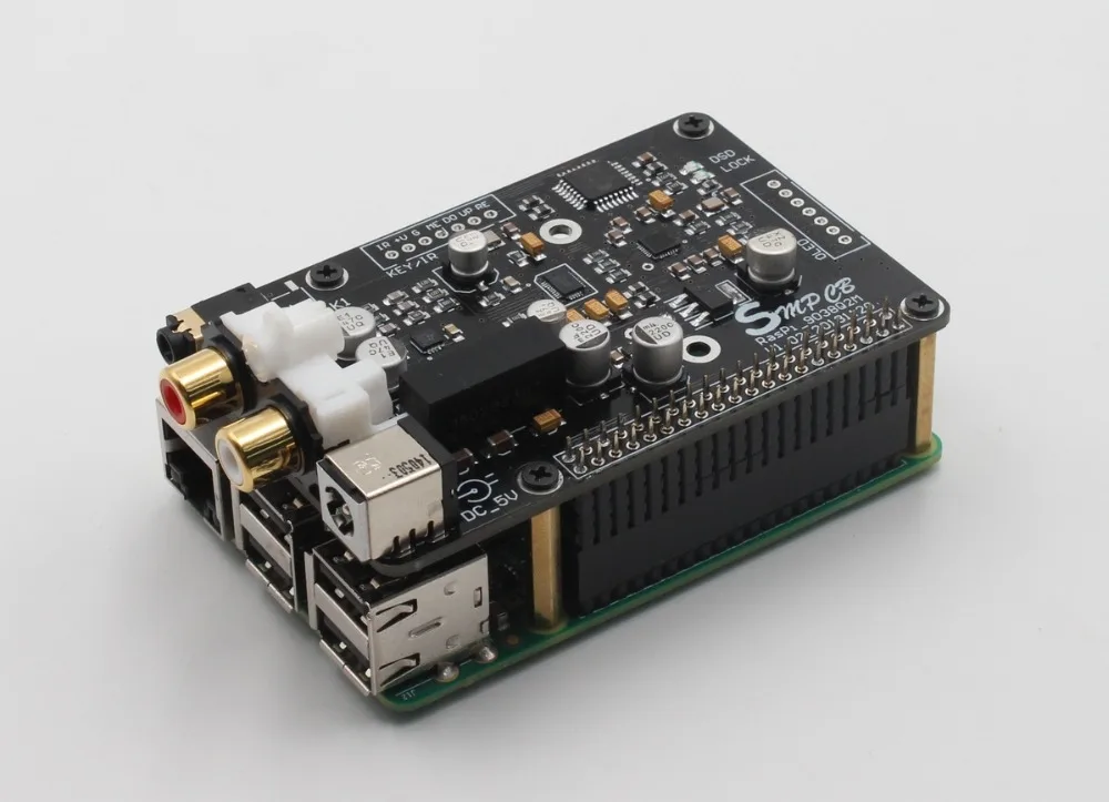 OLED ES9038q2m OPA1612 Op ies 32 бит/384 K DSD128 для Raspberry pi 2B 3B 3B+ декодер DAC цифровая вещательная плата G4-001