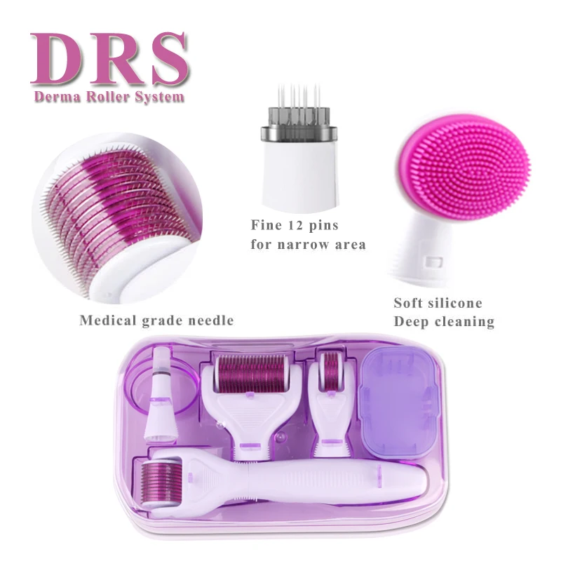  Hot CE ISO Approved 6in1 Derma Roller For Narrow Area Eye Face Body Skin Beauty Dermaroller With 4 